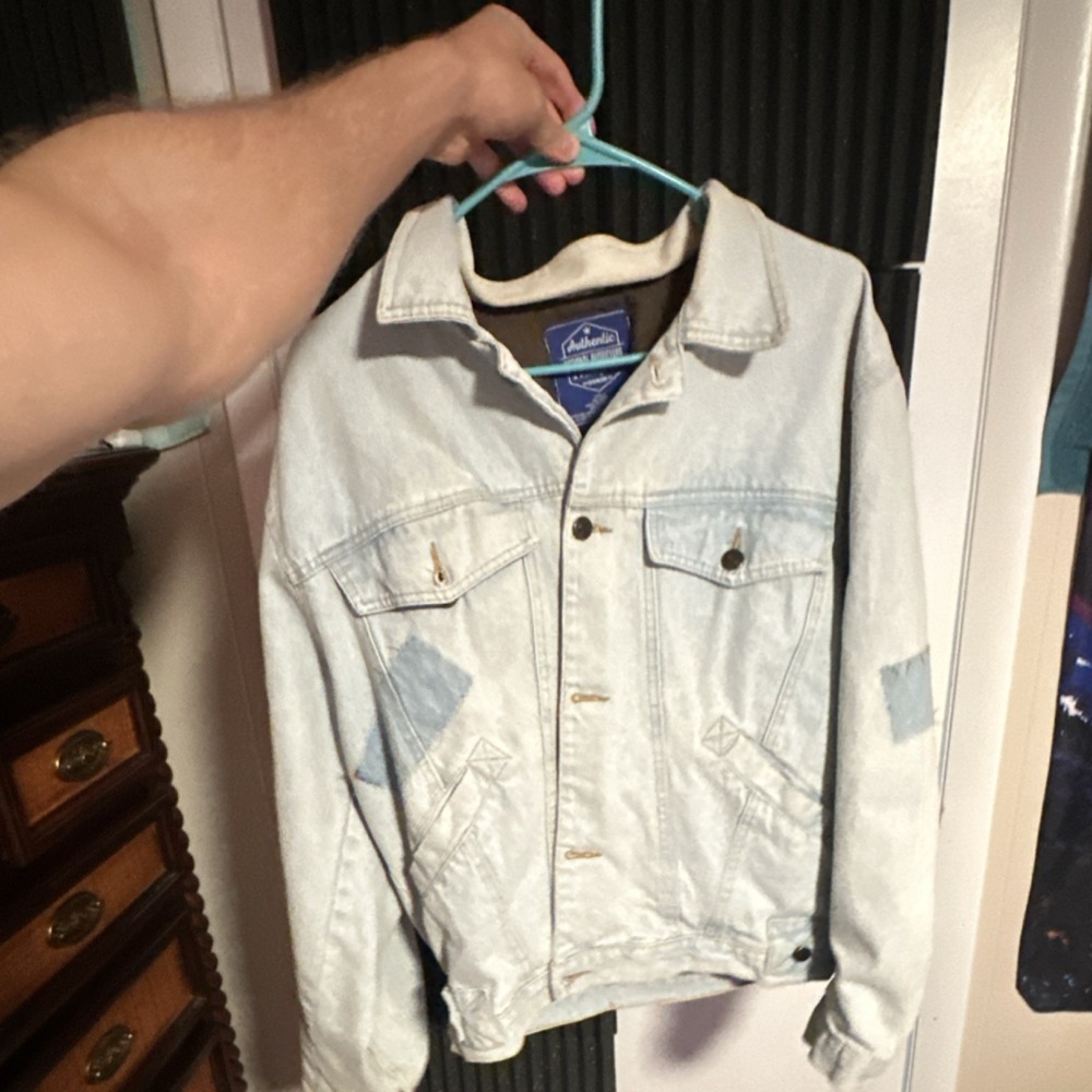 Authentic National Outfitters Light Blue Jean Jacket L Button Pockets
